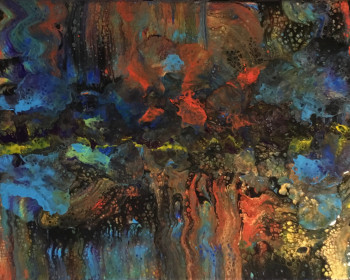 Œuvre contemporaine nommée « Forêt Flamboyante », Réalisée par VIVIANE DUFOUR