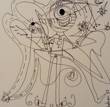 Œuvre contemporaine nommée « HALLUCINATION CYCLOPEENNE », Réalisée par JULIAN.P