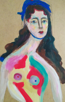 Œuvre contemporaine nommée « Femme abstraite », Réalisée par MARINA DESPORTES