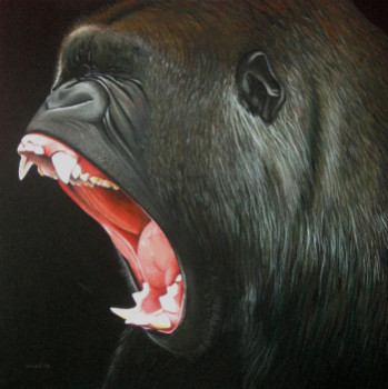 Œuvre contemporaine nommée « Gorille 2 », Réalisée par DIDIER VALLé