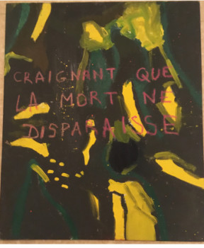 Œuvre contemporaine nommée « fearing, death might disapear », Réalisée par DAVID SROCZYNSKI