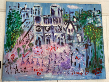 Œuvre contemporaine nommée « Amour pour notre dame de Paris », Réalisée par HELR