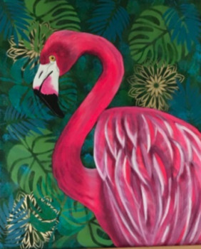 Œuvre contemporaine nommée « FLAMINGO », Réalisée par VEVECREATION