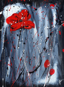 Œuvre contemporaine nommée « Coquelicot 1 », Réalisée par YSIS