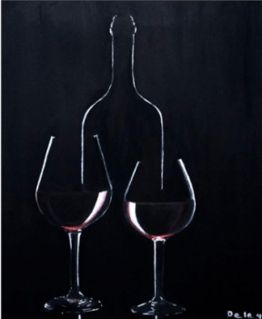 Œuvre contemporaine nommée « Vin et compagnie », Réalisée par PATRICIA DELEY