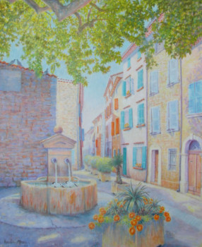 Œuvre contemporaine nommée « Place Saint André à Pignans (Var) », Réalisée par AMALIA MEREU