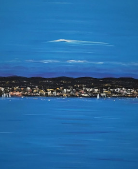 Œuvre contemporaine nommée « JUSTE BLEU 2 », Réalisée par GOSSELIN MICHELE