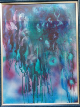 Œuvre contemporaine nommée « Blue notes », Réalisée par MITRA SHAHKAR