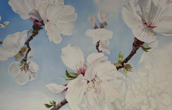 Œuvre contemporaine nommée « Pommier en fleurs », Réalisée par CHANTAL WILD