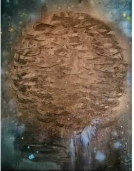 Œuvre contemporaine nommée « Golden planet », Réalisée par CHERIF BEIDA