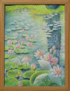 Œuvre contemporaine nommée « Les lotus de Trets », Réalisée par AMALIA MEREU