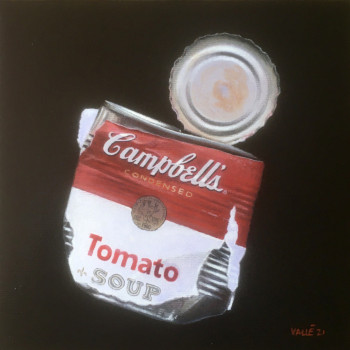 Œuvre contemporaine nommée « Crushed Campbell's can », Réalisée par DIDIER VALLé