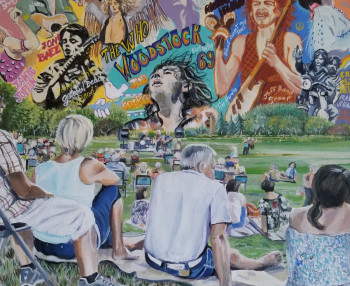 Œuvre contemporaine nommée « Esprit Woodstock », Réalisée par FRANCIS STANZIONE