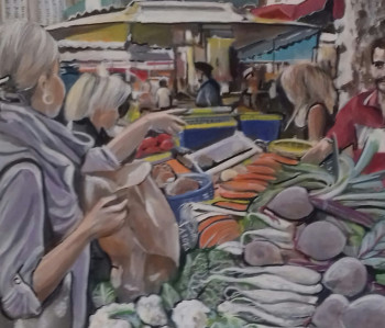 Œuvre contemporaine nommée « Le marché », Réalisée par FRANCIS STANZIONE