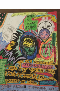 Œuvre contemporaine nommée « « self righteous » is apart the drawing », Réalisée par DAVID SROCZYNSKI