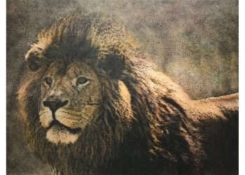 Œuvre contemporaine nommée « Lion », Réalisée par JACKY ROUGET