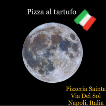 Œuvre contemporaine nommée « Pizzeria Astronomique », Réalisée par CLAUDE « MONNET »
