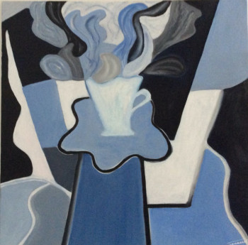 Œuvre contemporaine nommée « Cubisme bleu », Réalisée par JOUANNET.M
