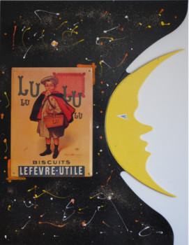 Œuvre contemporaine nommée « " Le p'tit Lu'Lu et la Lu'ne " », Réalisée par GIL'BER PAUTLER