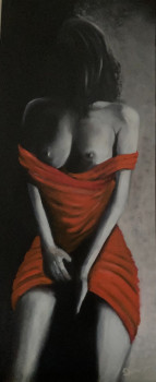 Œuvre contemporaine nommée « La femme en rouge », Réalisée par DAMOIZEAU