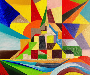Œuvre contemporaine nommée « Mont Saint Michel », Réalisée par STéPHANE CANTIN