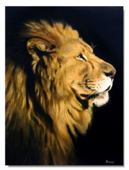 Œuvre contemporaine nommée « Tête de lion », Réalisée par PASCAL GRANGER