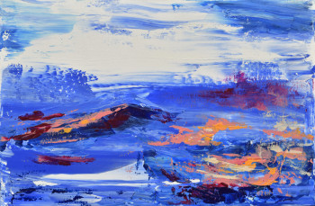 Œuvre contemporaine nommée « Paradis bleu », Réalisée par HéLèNE ZENATTI