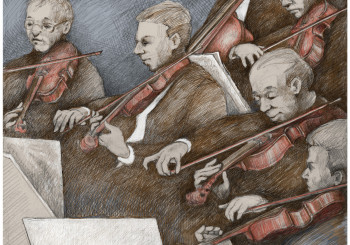 Œuvre contemporaine nommée « Violons », Réalisée par KIZOU DUMAS