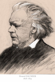 Œuvre contemporaine nommée « Honoré Daumier », Réalisée par KIZOU DUMAS