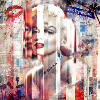 Œuvre contemporaine nommée « Marilyn 1 », Réalisée par JE DIGITARTISTE