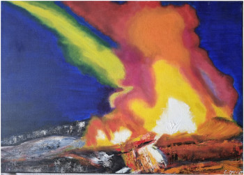 Œuvre contemporaine nommée « Boréale volcanique », Réalisée par CATY OCCO