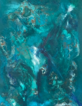 Œuvre contemporaine nommée « Tumulte de bleues », Réalisée par SACHA