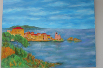 Œuvre contemporaine nommée « baie de Campomoro (Corse) », Réalisée par COMBEMICHEL