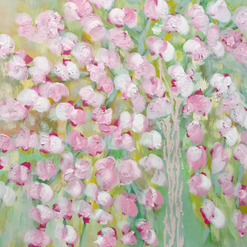 Œuvre contemporaine nommée « Coton en fleurs », Réalisée par JOSEFA JOSEFACRYLIC