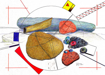 Œuvre contemporaine nommée « lieux mémoire 1 », Réalisée par FERREIRA-ROCHA  /  LUARFR