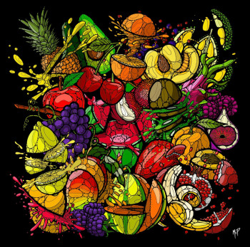 Œuvre contemporaine nommée « "Salade de Fruits" », Réalisée par MRP