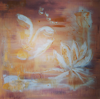 Œuvre contemporaine nommée « Plénitude », Réalisée par MARIE ARTISTE DANS L'âME
