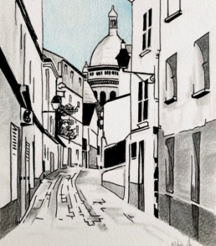 Œuvre contemporaine nommée « Rue St Rustique », Réalisée par EMMANUEL VIGNOLLE