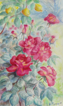 Œuvre contemporaine nommée « Roses et citrons de menton », Réalisée par AMALIA MEREU