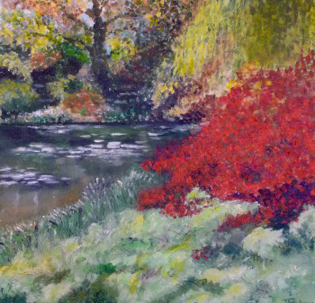 Œuvre contemporaine nommée « Le jardin de Claude monet », Réalisée par PATRICIA DELEY