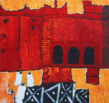 Œuvre contemporaine nommée « Façades rouges », Réalisée par JO LINDOR