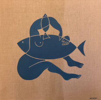 Œuvre contemporaine nommée « La femme poisson », Réalisée par JEAN PHILIPPE LACROIX