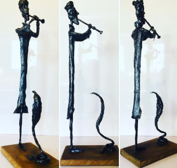 Œuvre contemporaine nommée « LE CHARMEUR DE SERPENT », Réalisée par CHRISTOPHE CARPENTIER