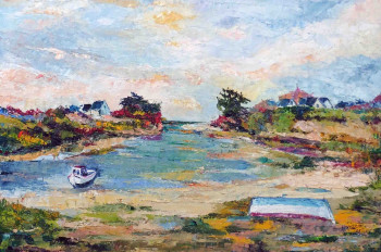 Œuvre contemporaine nommée « Cléder : le port neuf », Réalisée par MICHEL HAMELIN