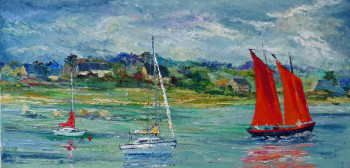Œuvre contemporaine nommée « Sinago dans le golfe du Morbihan », Réalisée par MICHEL HAMELIN