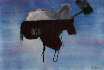 Œuvre contemporaine nommée « L'ile volante », Réalisée par AMBREDEVAL