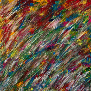 Œuvre contemporaine nommée « Brise Multicolore », Réalisée par CHRIS JANO