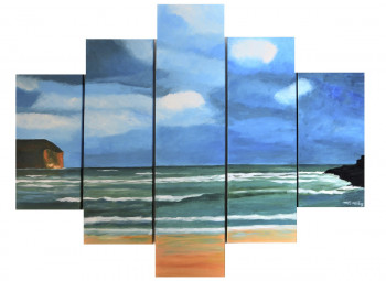 Œuvre contemporaine nommée « Pintaptique de la plage de JAVEA Espagne », Réalisée par LE GOUBEY