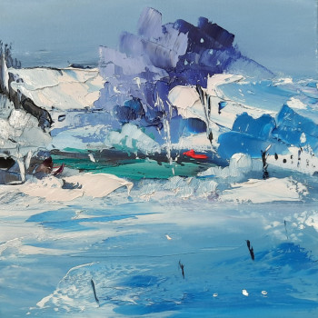 Œuvre contemporaine nommée « Neige en Provence », Réalisée par ANDRE RAYMOND