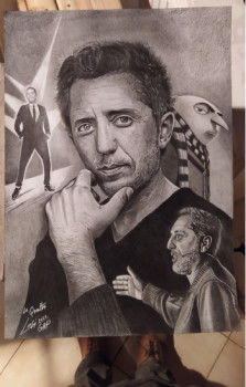 Œuvre contemporaine nommée « Portrait gad elmaleh », Réalisée par LUIGI DEPP